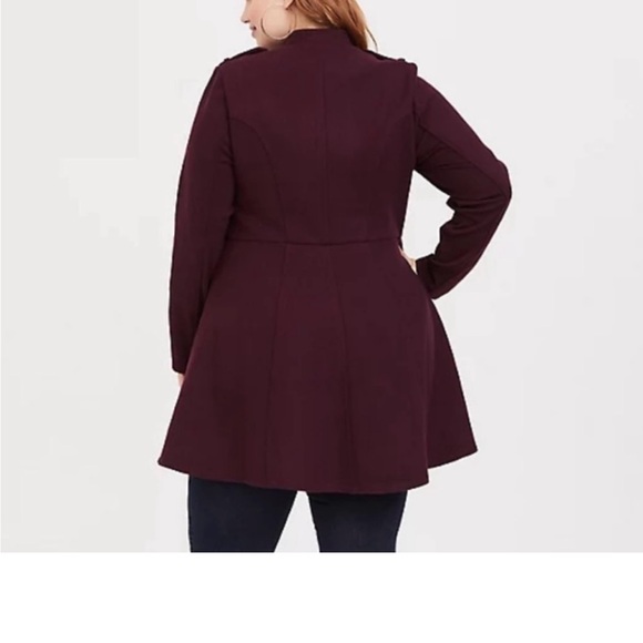 Torrid Burgundy Military Jacket - size 3 - Picture 4 of 13